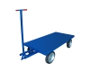 Dopravní plošinový vozík KB, 1000x2000 mm, nosnost 1500 kg, kola 400 mm - zobrazit detail zboží